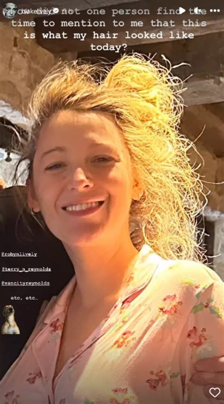 
Blake Lively Jokes That ‘Not One Person’ Saved Her From Bad Hair Day 